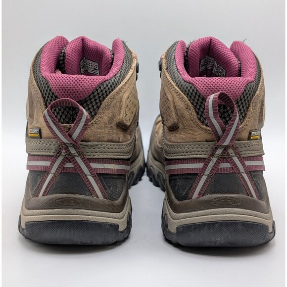 Keen Targhee III Waterproof Mid Hiking Boots Womens Size 7 W WIDE Pink Brown - Picture 5 of 7